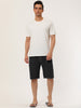 Summer Solid Drawstring Elastic Waist Beach Shorts