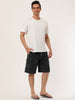 Summer Solid Drawstring Elastic Waist Beach Shorts