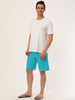 Solid Elastic Waist Drawstring Beach Board Shorts