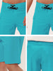 Solid Elastic Waist Drawstring Beach Board Shorts