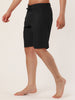 Solid Elastic Waist Drawstring Beach Board Shorts