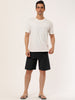 Solid Elastic Waist Drawstring Beach Board Shorts