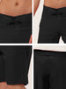 Solid Elastic Waist Drawstring Beach Board Shorts