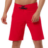Solid Elastic Waist Drawstring Beach Board Shorts