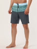Chic Color Block Drawstring Stripe Swim Board Shorts