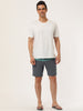 Chic Color Block Drawstring Stripe Swim Board Shorts