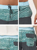 Chic Color Block Drawstring Stripe Swim Board Shorts