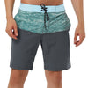 Chic Color Block Drawstring Stripe Swim Board Shorts