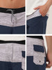 Chic Color Block Drawstring Stripe Swim Board Shorts