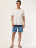 Chic Color Block Drawstring Stripe Swim Board Shorts
