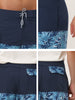 Chic Color Block Drawstring Stripe Swim Board Shorts