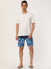Chic Color Block Drawstring Stripe Swim Board Shorts