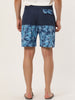 Chic Color Block Drawstring Stripe Swim Board Shorts
