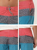 Chic Color Block Drawstring Stripe Swim Board Shorts