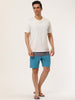 Chic Color Block Drawstring Stripe Swim Board Shorts