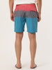 Chic Color Block Drawstring Stripe Swim Board Shorts