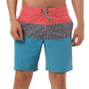 Chic Color Block Drawstring Stripe Swim Board Shorts
