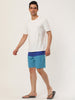Chic Color Block Drawstring Stripe Swim Board Shorts