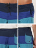 Chic Color Block Drawstring Stripe Swim Board Shorts