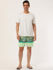 Chic Color Block Drawstring Stripe Swim Board Shorts