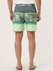 Chic Color Block Drawstring Stripe Swim Board Shorts