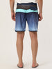 Chic Color Block Drawstring Stripe Swim Board Shorts