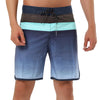 Chic Color Block Drawstring Stripe Swim Board Shorts