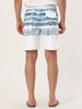 Striped Color Block Drawstring Board Beach Shorts