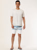 Striped Color Block Drawstring Board Beach Shorts