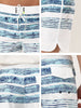 Striped Color Block Drawstring Board Beach Shorts