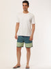 Striped Color Block Drawstring Board Beach Shorts