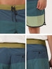 Striped Color Block Drawstring Board Beach Shorts