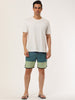 Striped Color Block Drawstring Board Beach Shorts