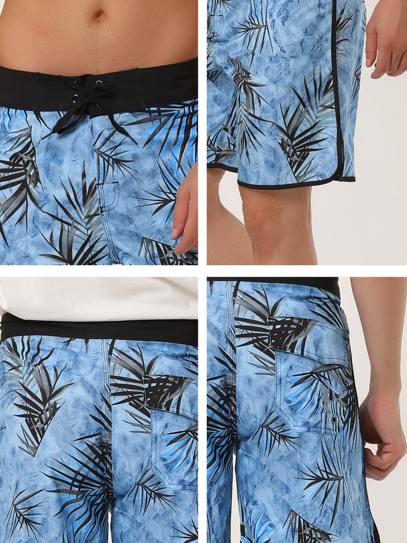 Bublédon Chic Summer Hawaiian Printed Beach Board Shorts
