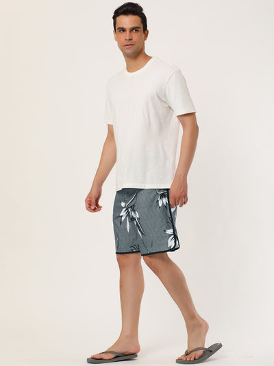 Chic Summer Hawaiian Printed Beach Board Shorts