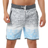 Casual Summer Print Color Block Beach Board Shorts