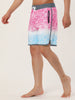 Casual Summer Print Color Block Beach Board Shorts