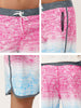 Casual Summer Print Color Block Beach Board Shorts