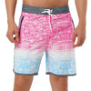 Casual Summer Print Color Block Beach Board Shorts
