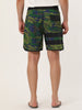 Drawstring Waist Contrast Color Printed Swim Shorts