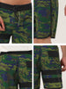 Drawstring Waist Contrast Color Printed Swim Shorts
