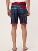 Casual Summer Print Color Block Beach Board Shorts