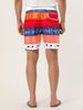 Summer Striped Print Drawstring Beach Board Shorts
