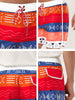 Summer Striped Print Drawstring Beach Board Shorts