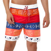 Summer Striped Print Drawstring Beach Board Shorts