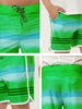 Casual Summer Print Color Block Beach Board Shorts