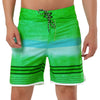 Casual Summer Print Color Block Beach Board Shorts