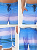 Casual Summer Print Color Block Beach Board Shorts