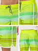 Casual Summer Print Color Block Beach Board Shorts