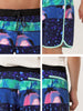 Summer Striped Print Drawstring Beach Board Shorts